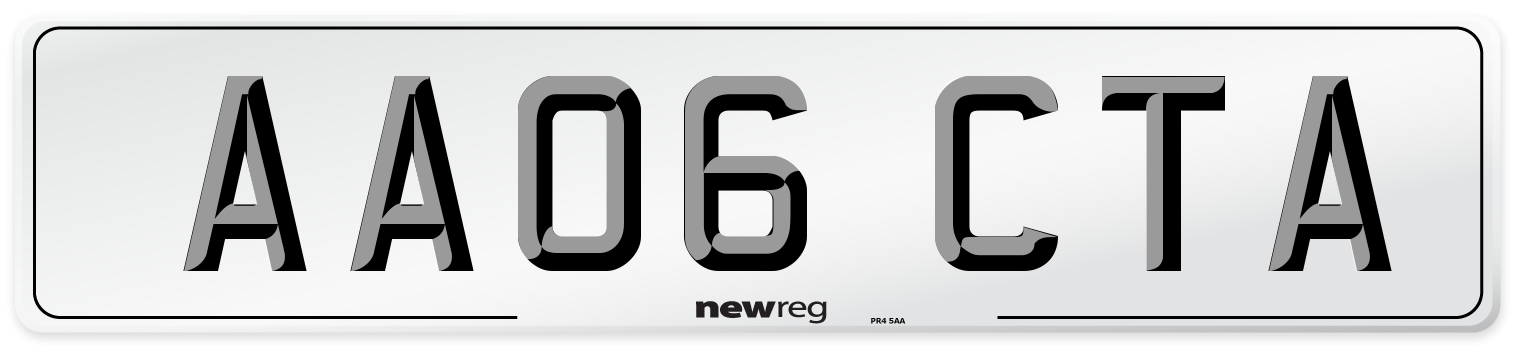 AA06 CTA Number Plate from New Reg